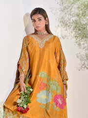 Mustard Vasansi Silk Kurta and Sharara Set