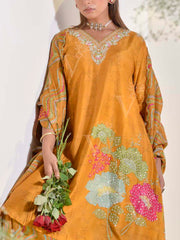 Mustard Vasansi Silk Kurta and Sharara Set