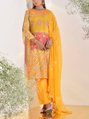 Yellow Vasansi Silk Embroidered Suit Set