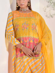 Yellow Vasansi Silk Embroidered Suit Set