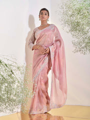 Pink Tissue Saree