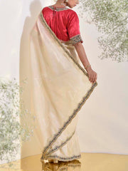 Cream Tissue Saree