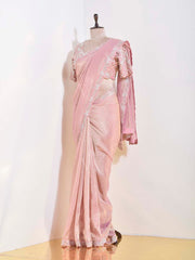 Pink Tissue Saree