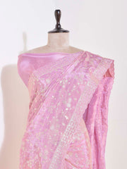 Purple Tussar Silk Saree