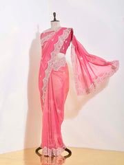 Rani Pink Tissue Saree