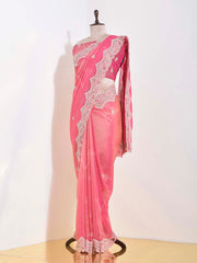 Rani Pink Tissue Saree