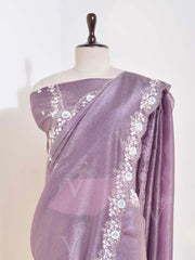 Grey Tissue Saree