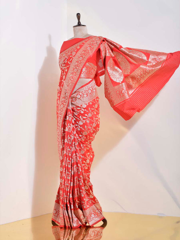 Red Banarasi Silk Saree