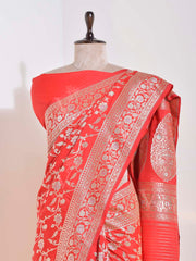 Red Banarasi Silk Saree