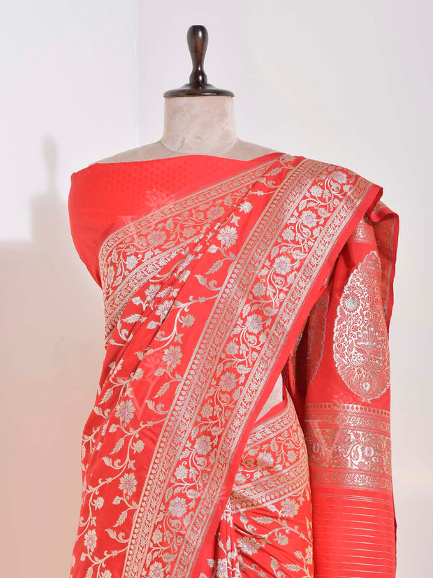 Red Banarasi Silk Saree