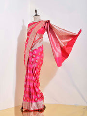 Rani Pink Banarasi Silk Saree