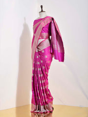 Purple Banarasi Silk Saree