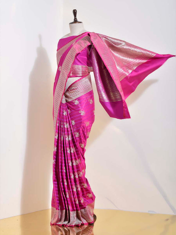 Purple Banarasi Silk Saree