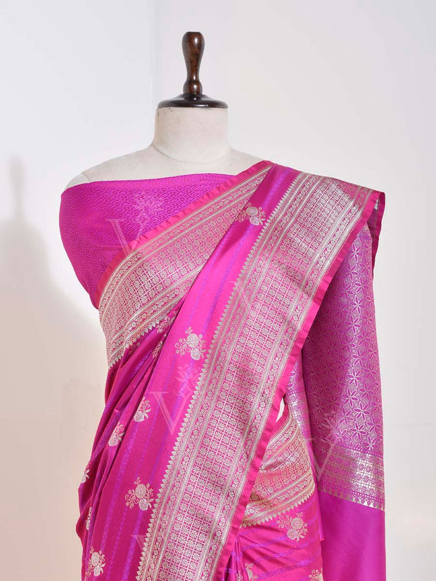 Purple Banarasi Silk Saree