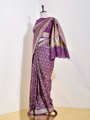 Purple Banarasi Silk Saree