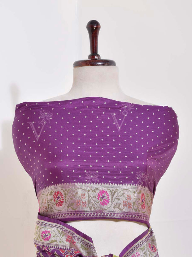 Purple Banarasi Silk Saree