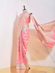 Pink Banarasi Silk Saree