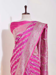 Rani Pink Banarasi Silk Saree