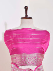 Rani Pink Banarasi Silk Saree