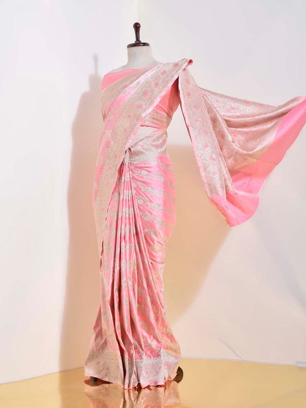 Pink Silk Saree