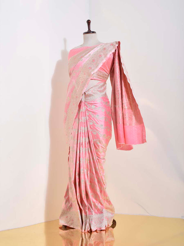 Pink Silk Saree