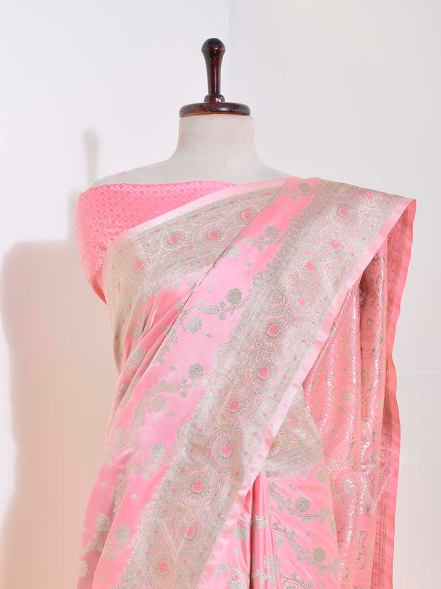 Pink Silk Saree