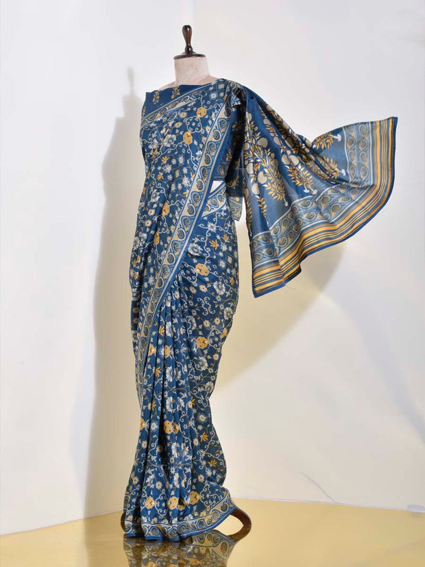 Blue Vasansi Silk Saree