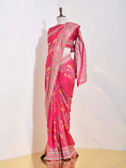 Rani Pink Vasansi Silk Saree