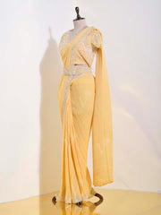 Yellow Chifffon Saree