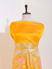 Yellow Banarasi Silk Saree