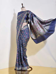 Blue Banarasi Silk Saree