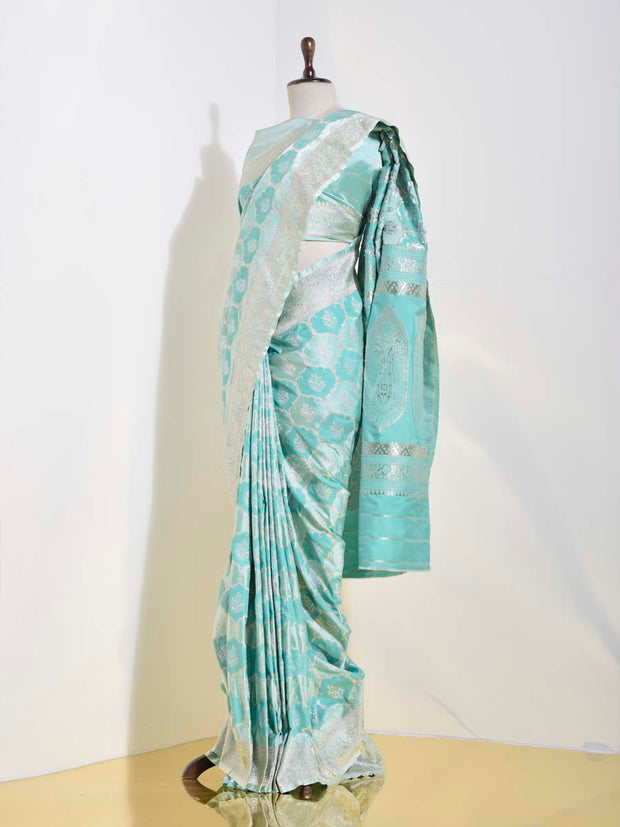 Green Banarasi Silk Saree