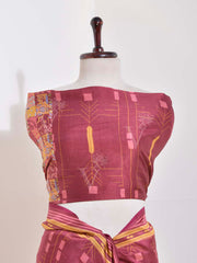 Wine Vasansi Silk Saree