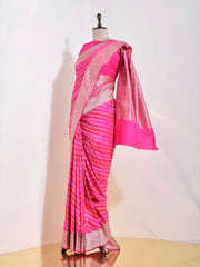 Pink Banarasi Silk Saree