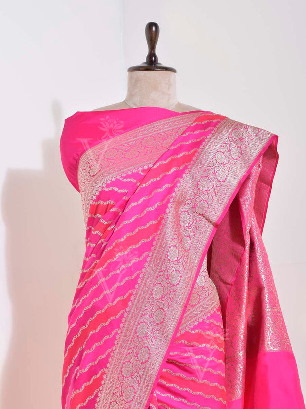 Pink Banarasi Silk Saree