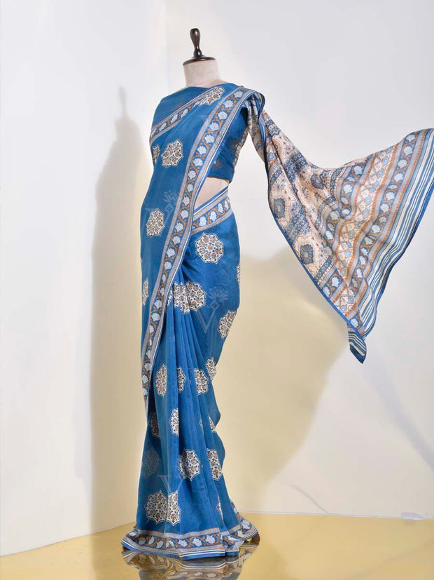 Blue Vasansi Silk Saree