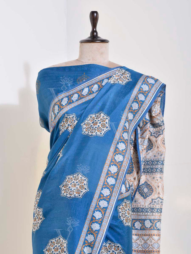 Blue Vasansi Silk Saree