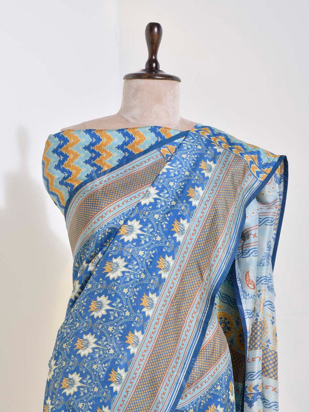 Blue Vasansi Silk Saree