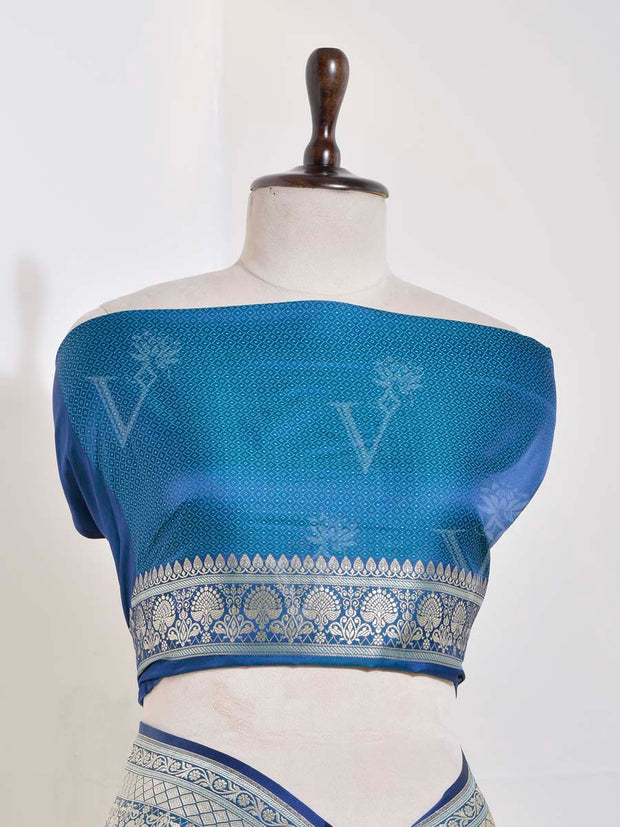 Blue Banarasi Silk Saree