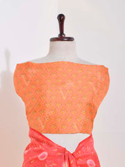 Orange Banarasi Silk Saree