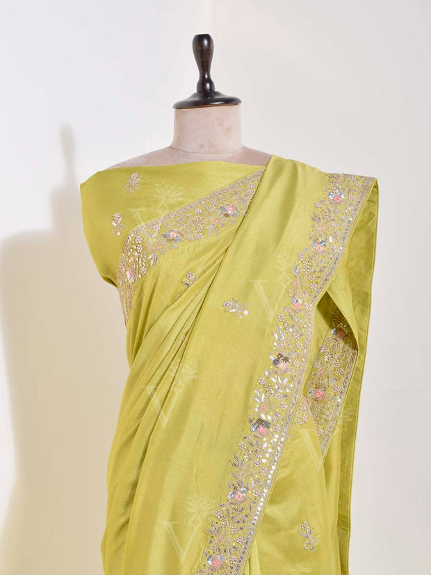 Green Vasansi Silk Saree