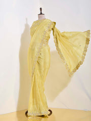 Yellow Tissue Saree