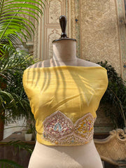 Yellow Organza Saree