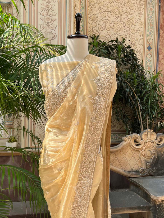 Golden Tissue Saree