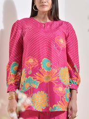 Raspberry Pink Printed Co Ord Set