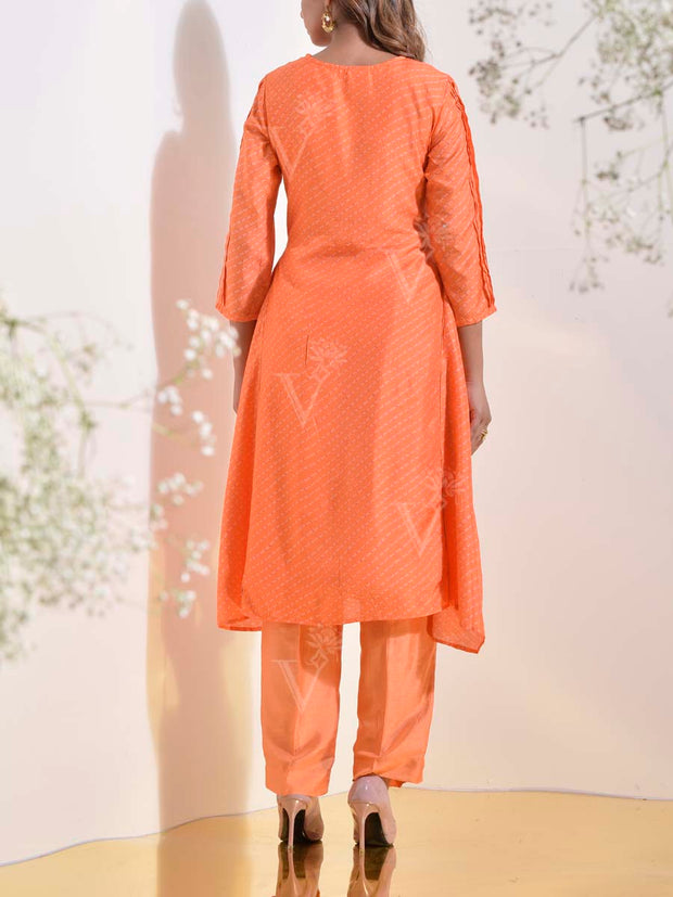 Orange Vasansi Silk Kurta