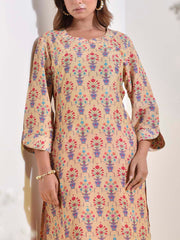 Tan Vasansi Silk Floral Printed Kurti