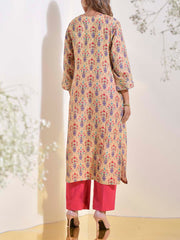 Tan Vasansi Silk Floral Printed Kurti