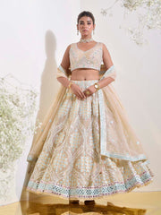 Ivory Embroidered Lehenga Set