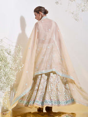 Ivory Embroidered Lehenga Set